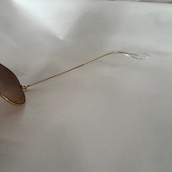 New Ray-Ban RB3025 Aviator Sunglasses Gold Frame Gradient Brown Lens 55mm Case - Picture 10 of 14